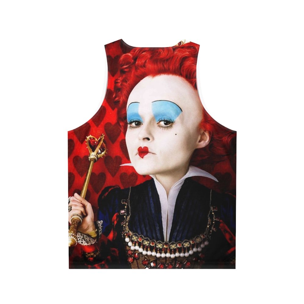 Queen of Hearts unisex tank top with heart print design - Back