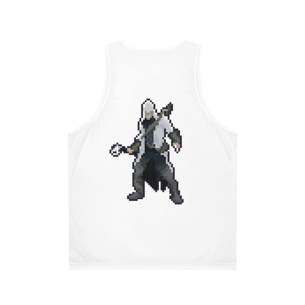 Assassin's Creed Connor Kenway Pixel Art Retro Unisex Tank Top - Back