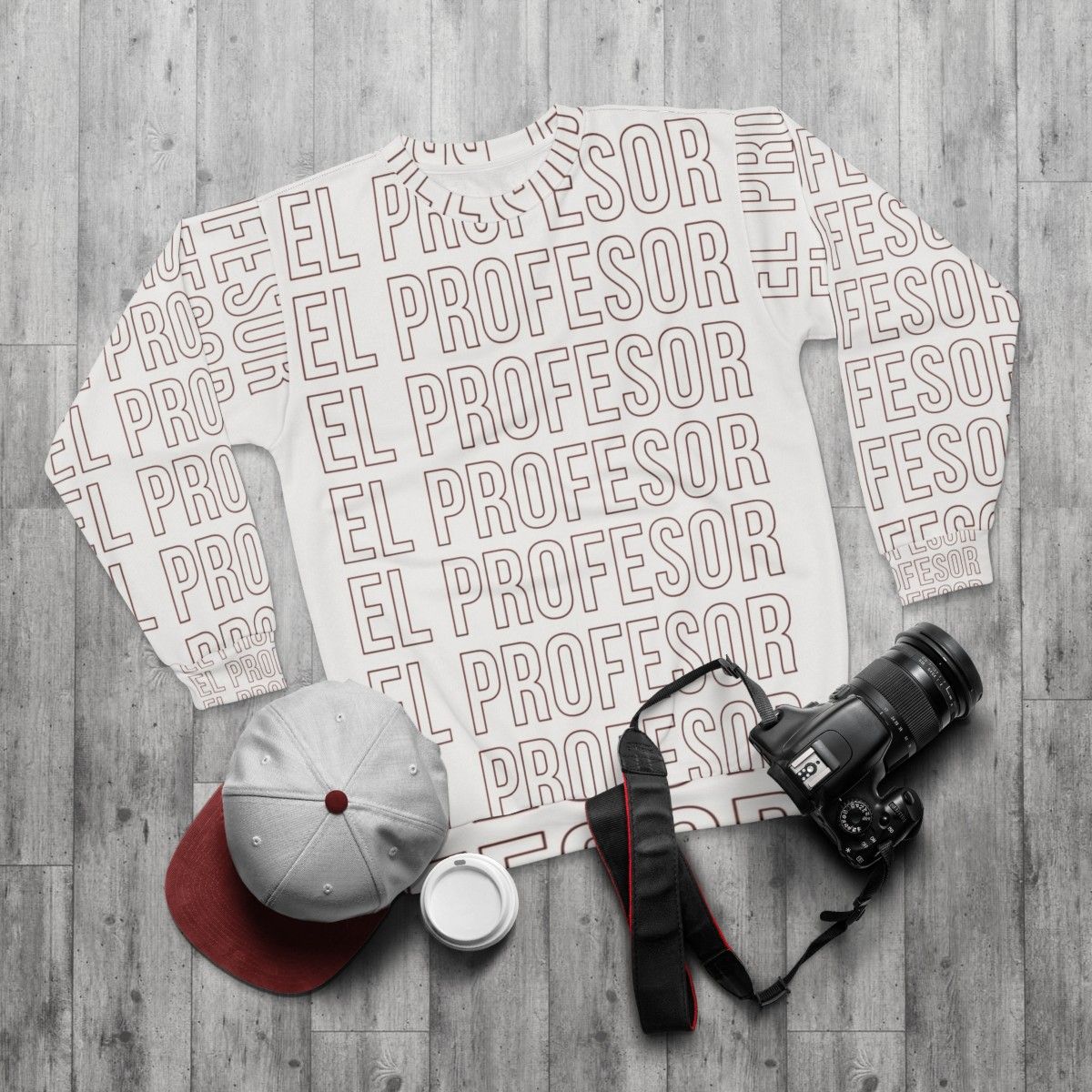 Money Heist "El Profesor" Themed Sweatshirt - flat lay