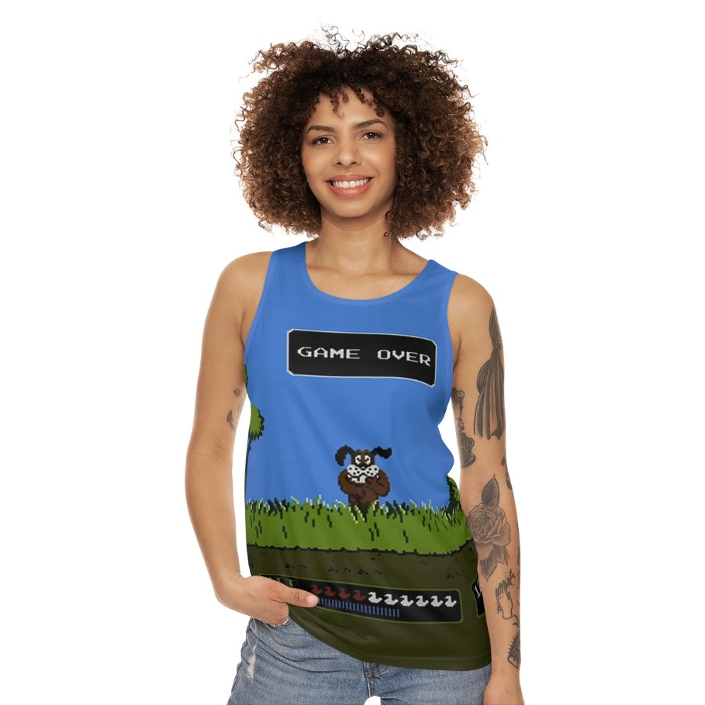 Retro gaming duck hunt unisex tank top - women