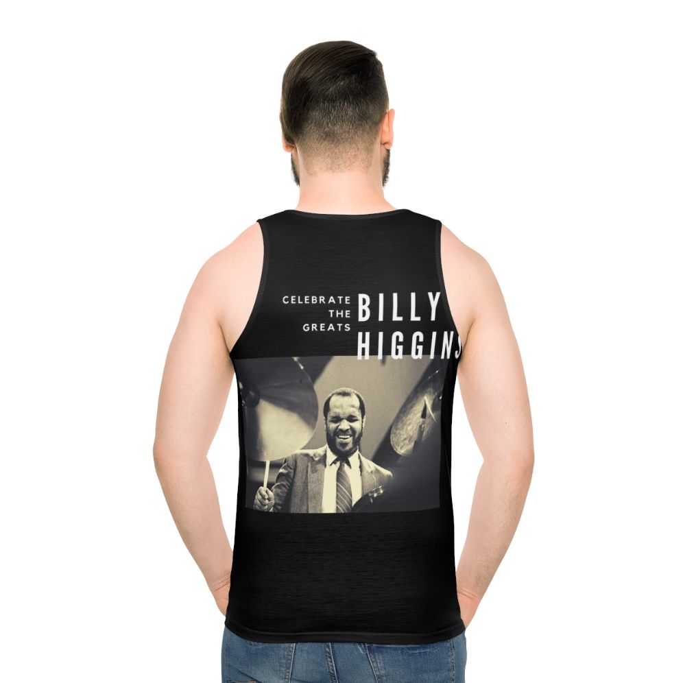 Unisex Tank Top Featuring Jazz Drummer Billy Higgins - men back