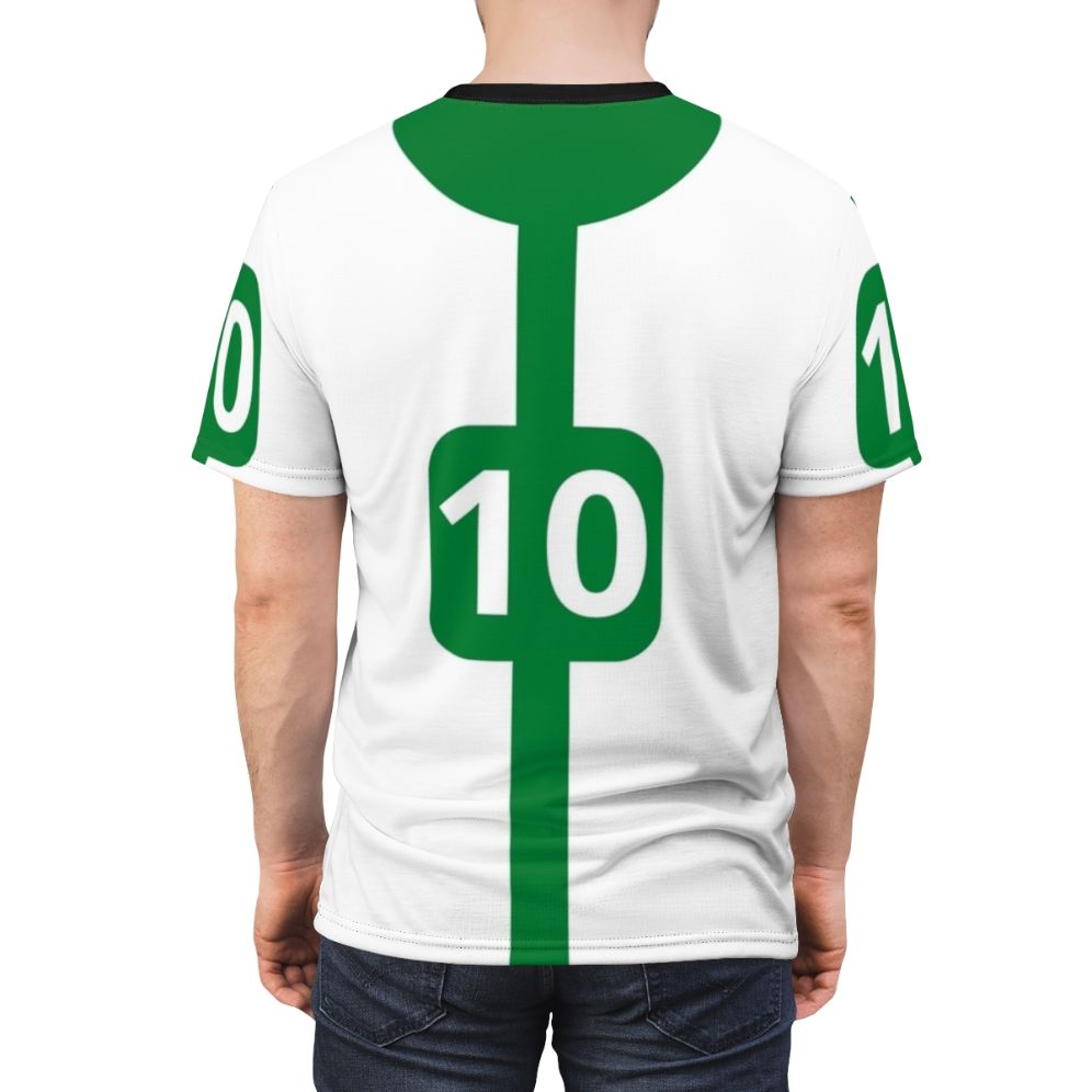 Omniverse Outfit Graphic T-Shirt featuring Ben 10 inspired design with aliens, plumbers, and more - men back