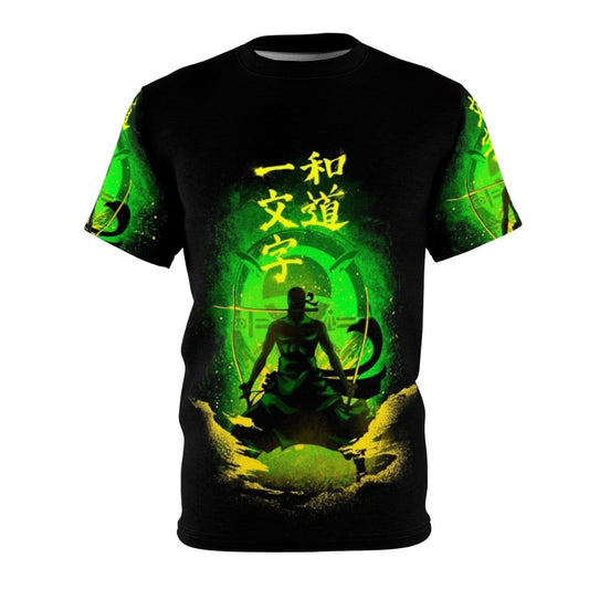 Stylish anime-inspired t-shirt featuring the character Zoro from One Piece