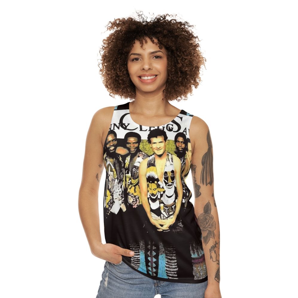 Unisex 90s grunge tank top with Johnny Clegg and Savuka design - women