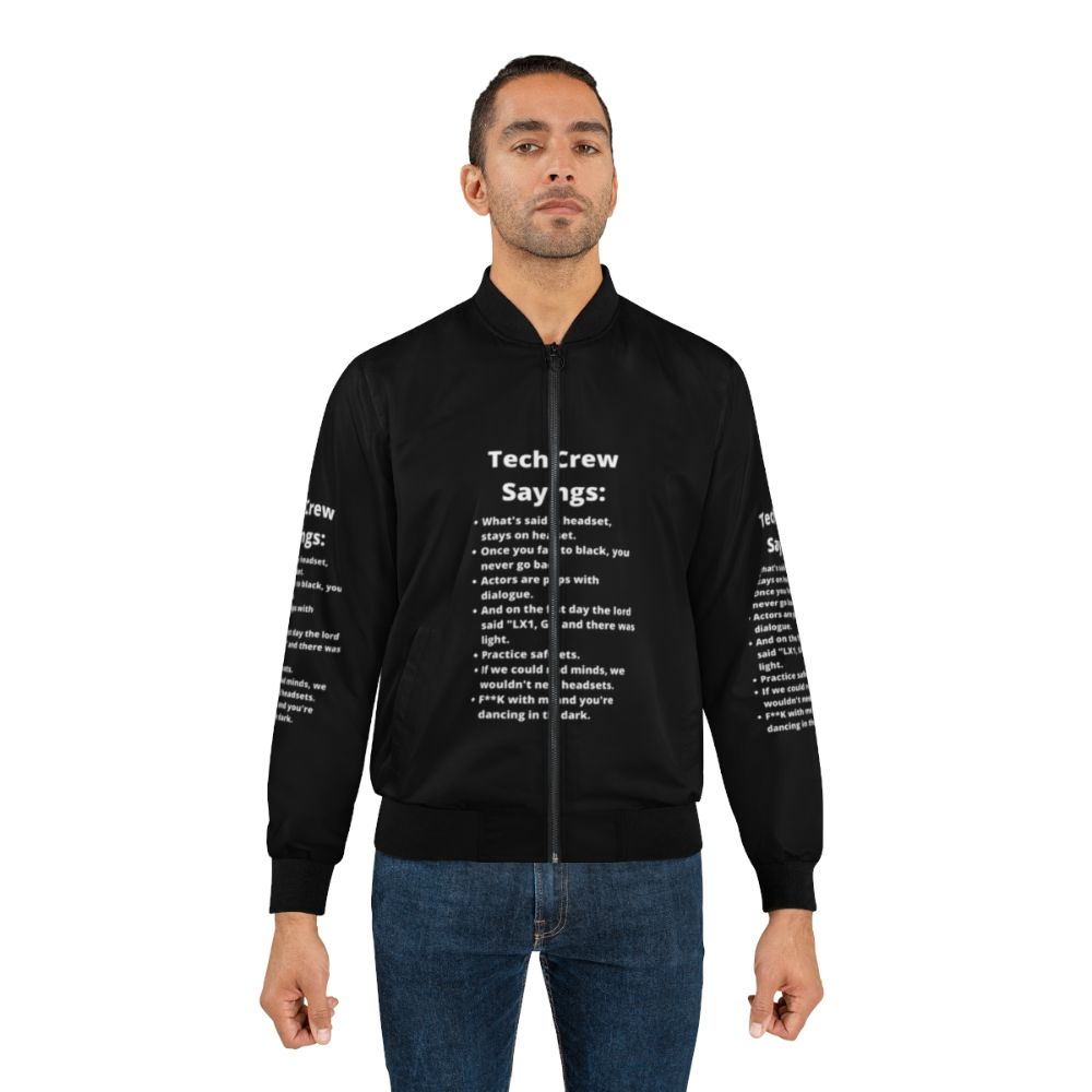 Theatre Tech Crew Funny Sayings Bomber Jacket - Lifestyle