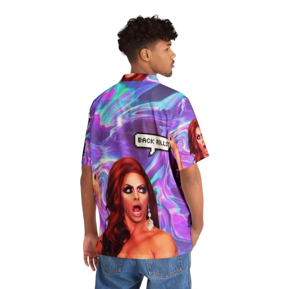 Alyssa Edwards "Back Rolls" Hawaiian Shirt - Flat lay