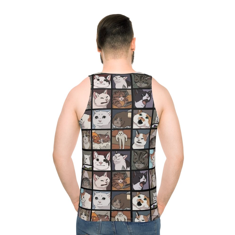 Meme Cats 2.0 Unisex Tank Top - men back