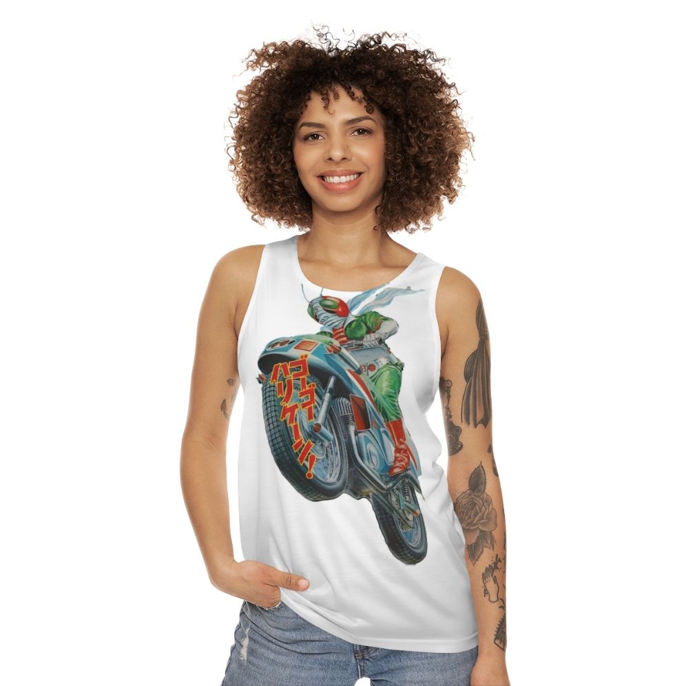 Kamen Rider V3 Superhero Motorcycle Unisex Tank Top - women