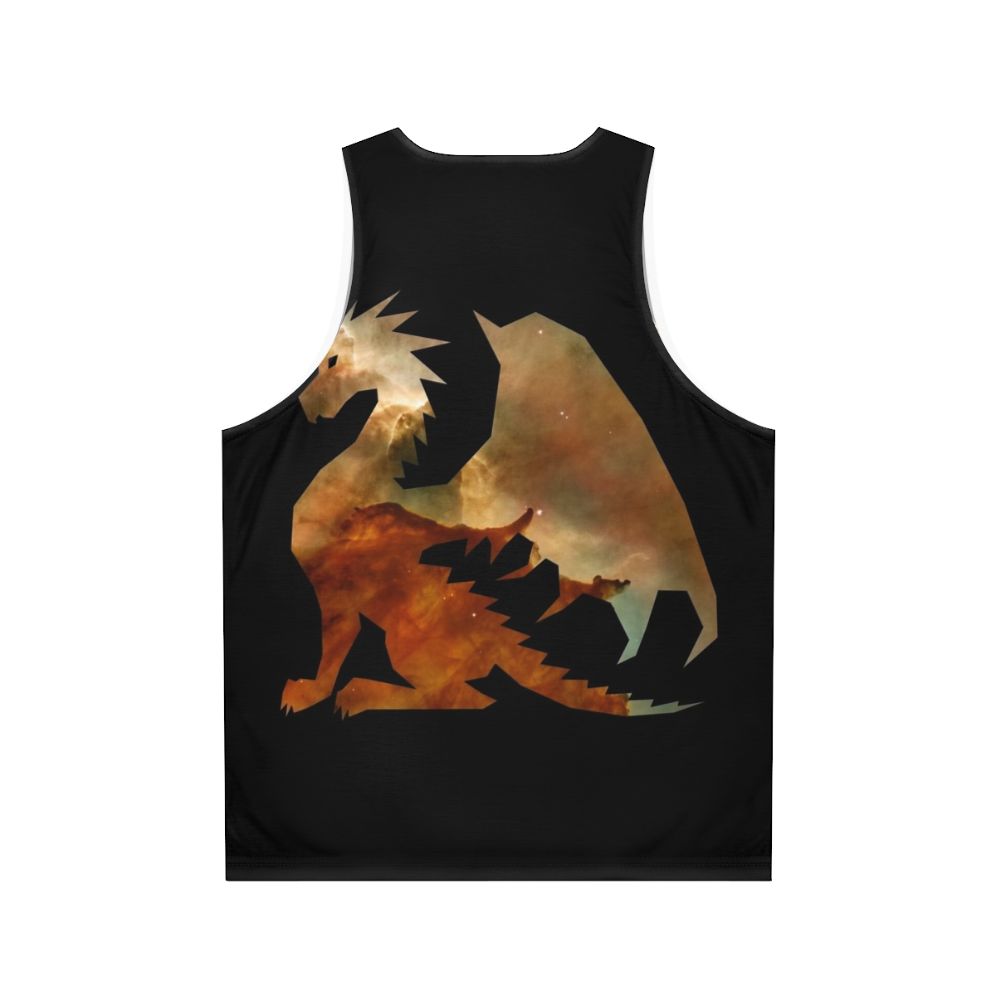 Mystic cosmic dragon legendary animal watercolor galaxy tank top - Back