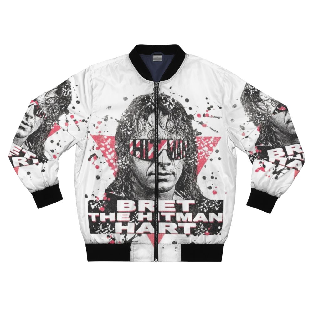 Tribute to the Hitman Bomber Jacket featuring Bret Hart's iconic wrestling persona