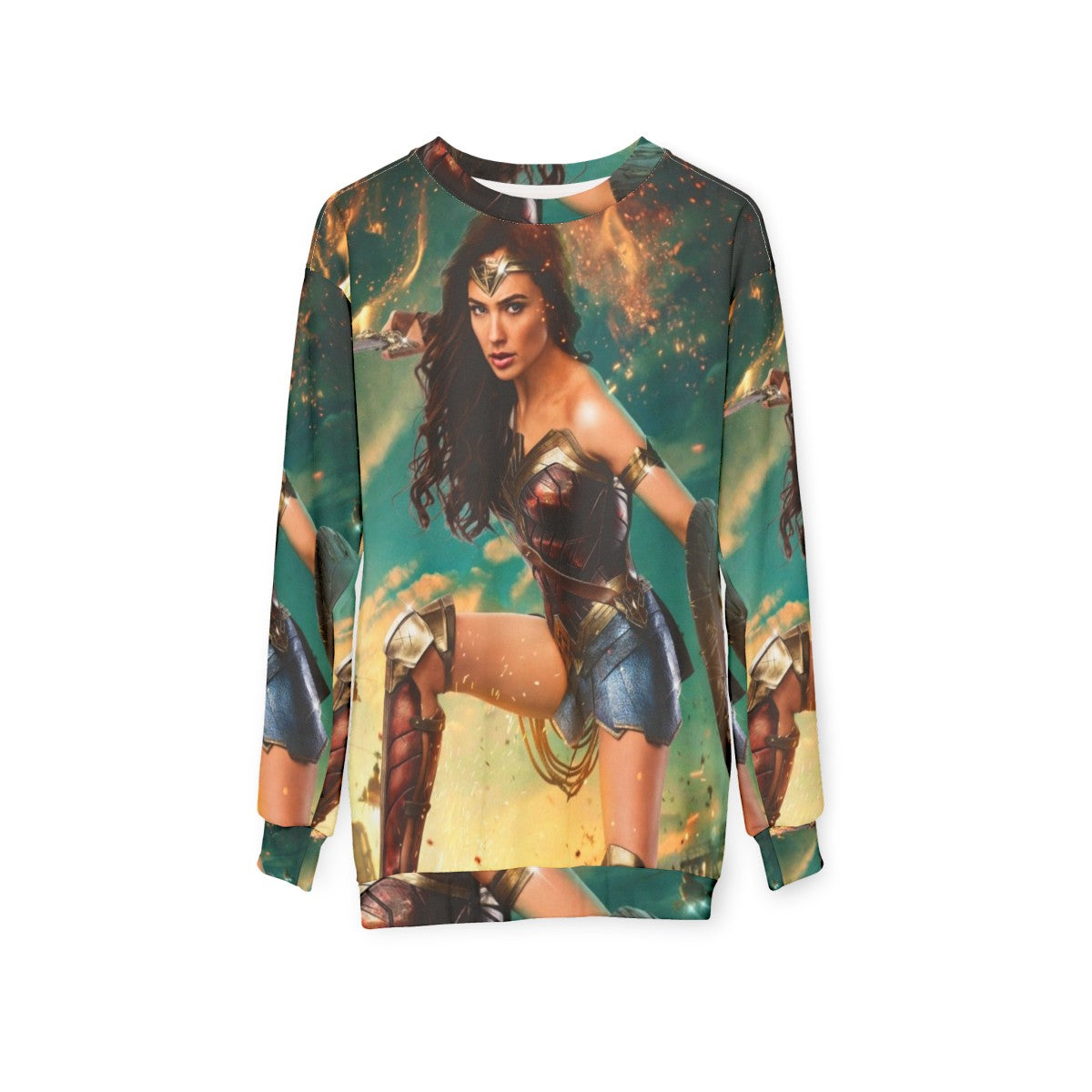 Superhero Amazon Sweatshirt featuring Gal Gadot - hanging