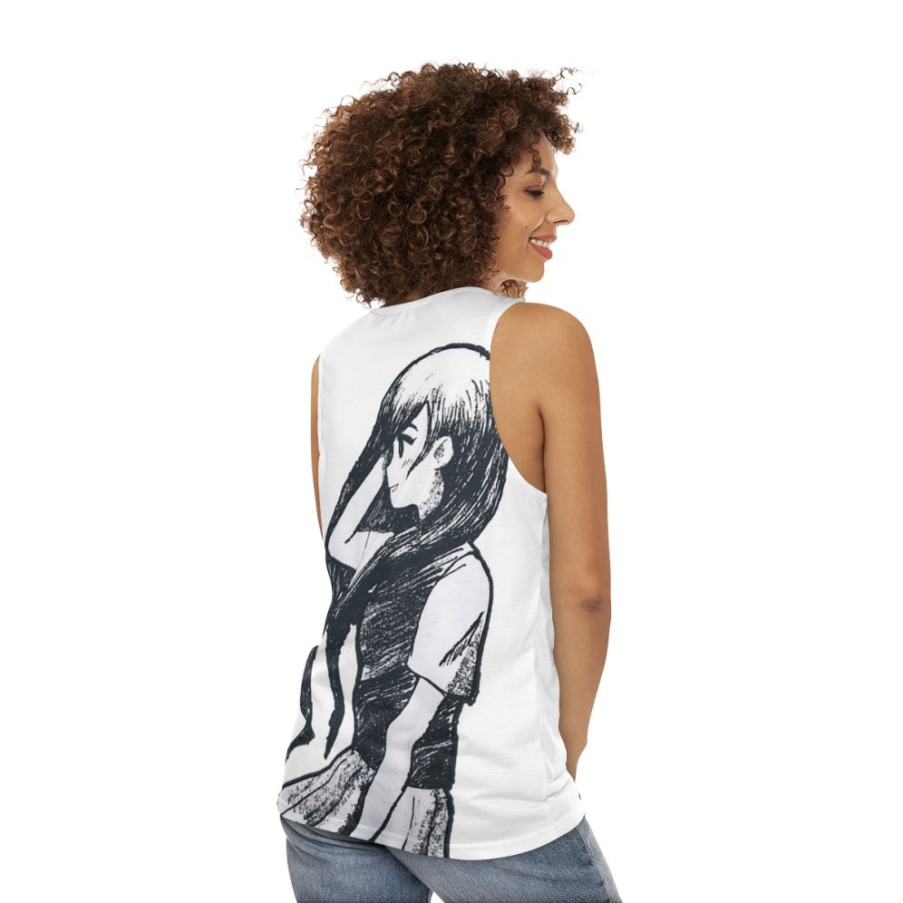 Omori Anime Unisex Tank Top - women back