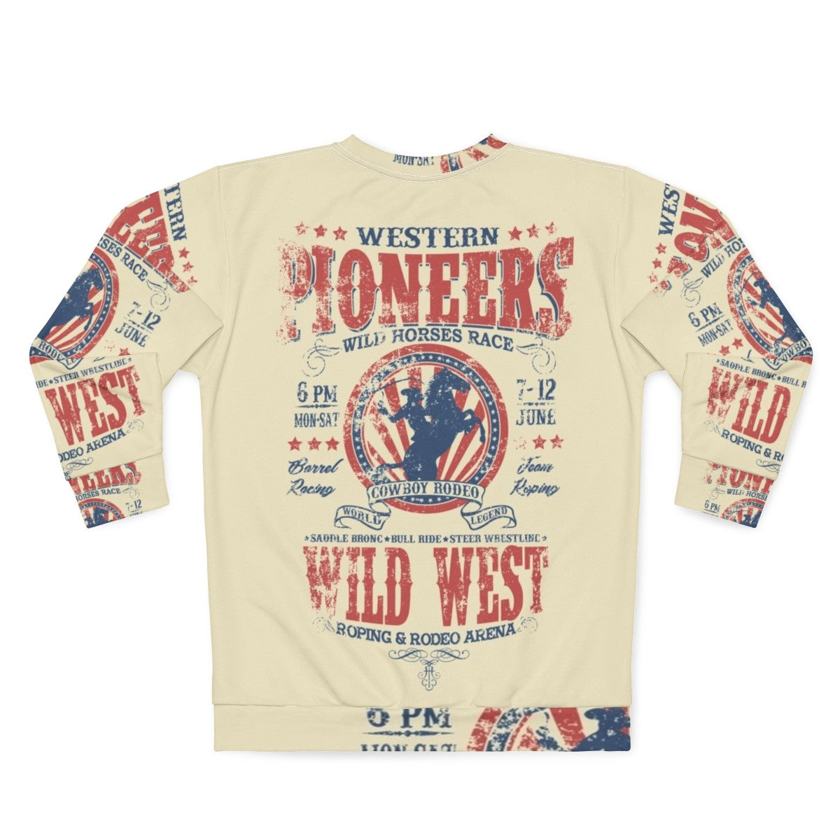 Vintage Western Pioneers Sweatshirt - Back