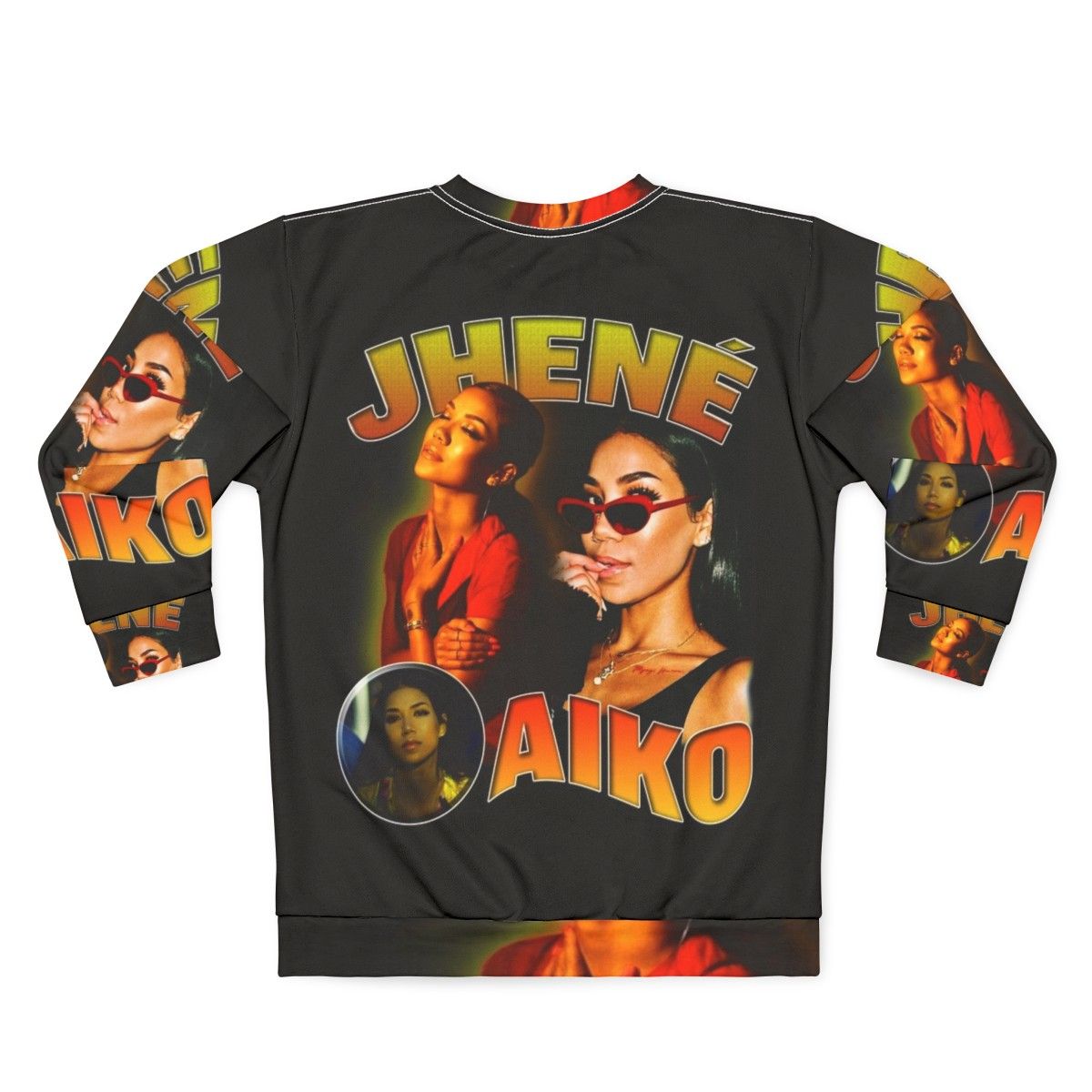 Jhene Aiko Bootleg Sweatshirt - Y2K Aesthetic Indie Hip Hop Streetwear - Back