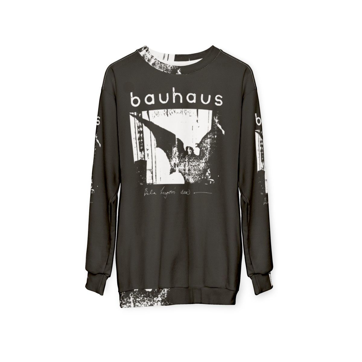 Bauhaus Bat Wings Bela Lugosi's Dead Gothic Sweatshirt - hanging