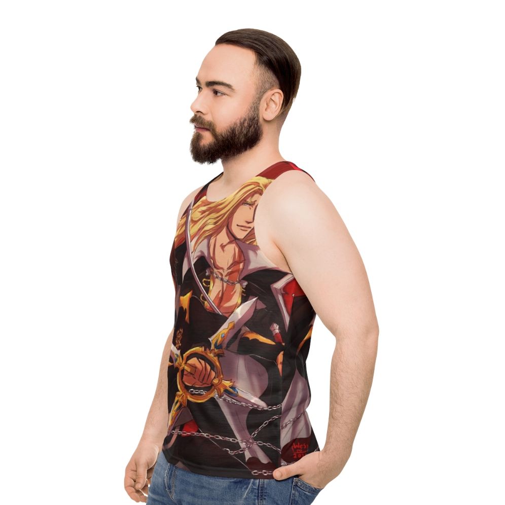 Castlevania Trevor and Alucard Unisex Tank Top - men side