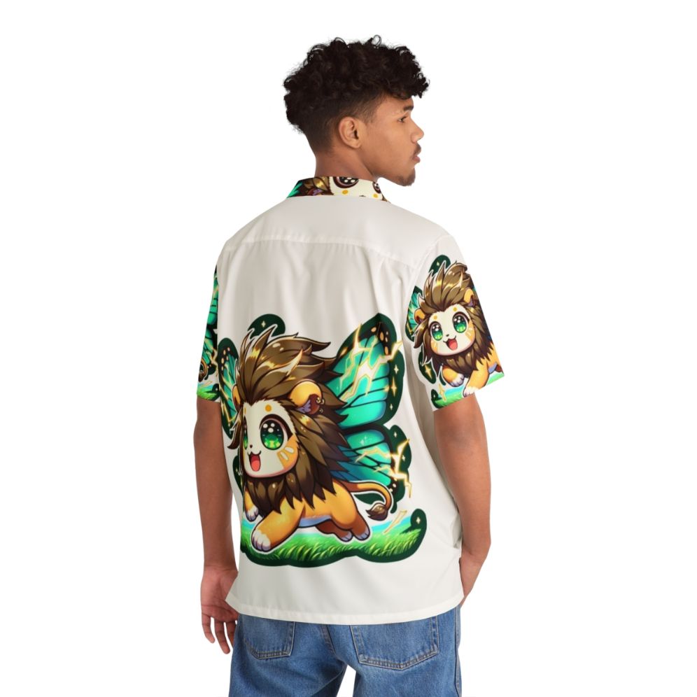 Electro Butterfly Lion Legendary Animals Hawaiian Shirt - People Back