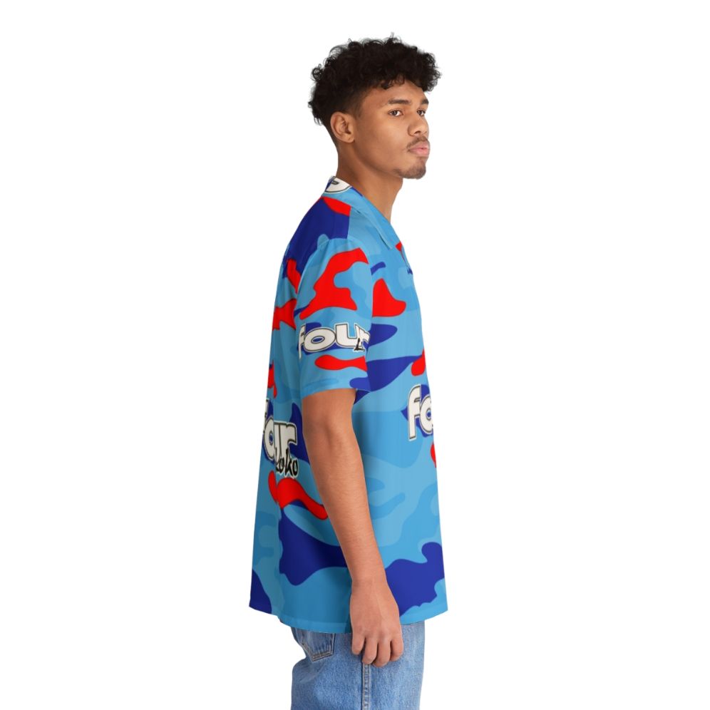 Blue Razz Camo 4Loko Hawaiian Shirt - People Pight