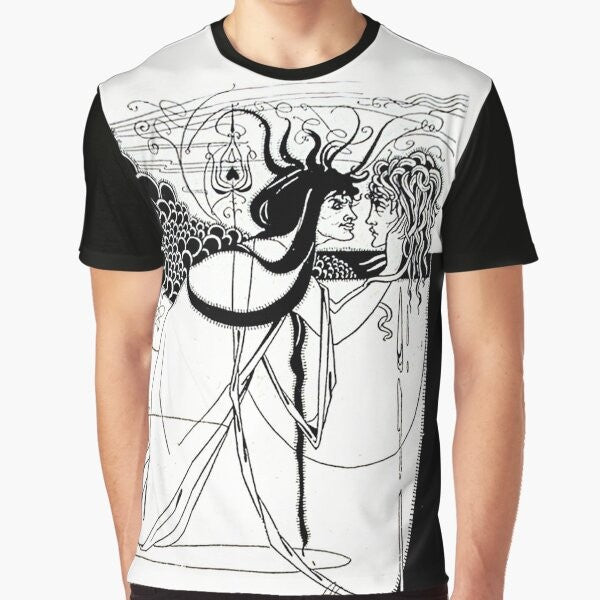 Graphic t-shirt featuring Aubrey Beardsley's artwork from "Salomé" by Oscar Wilde