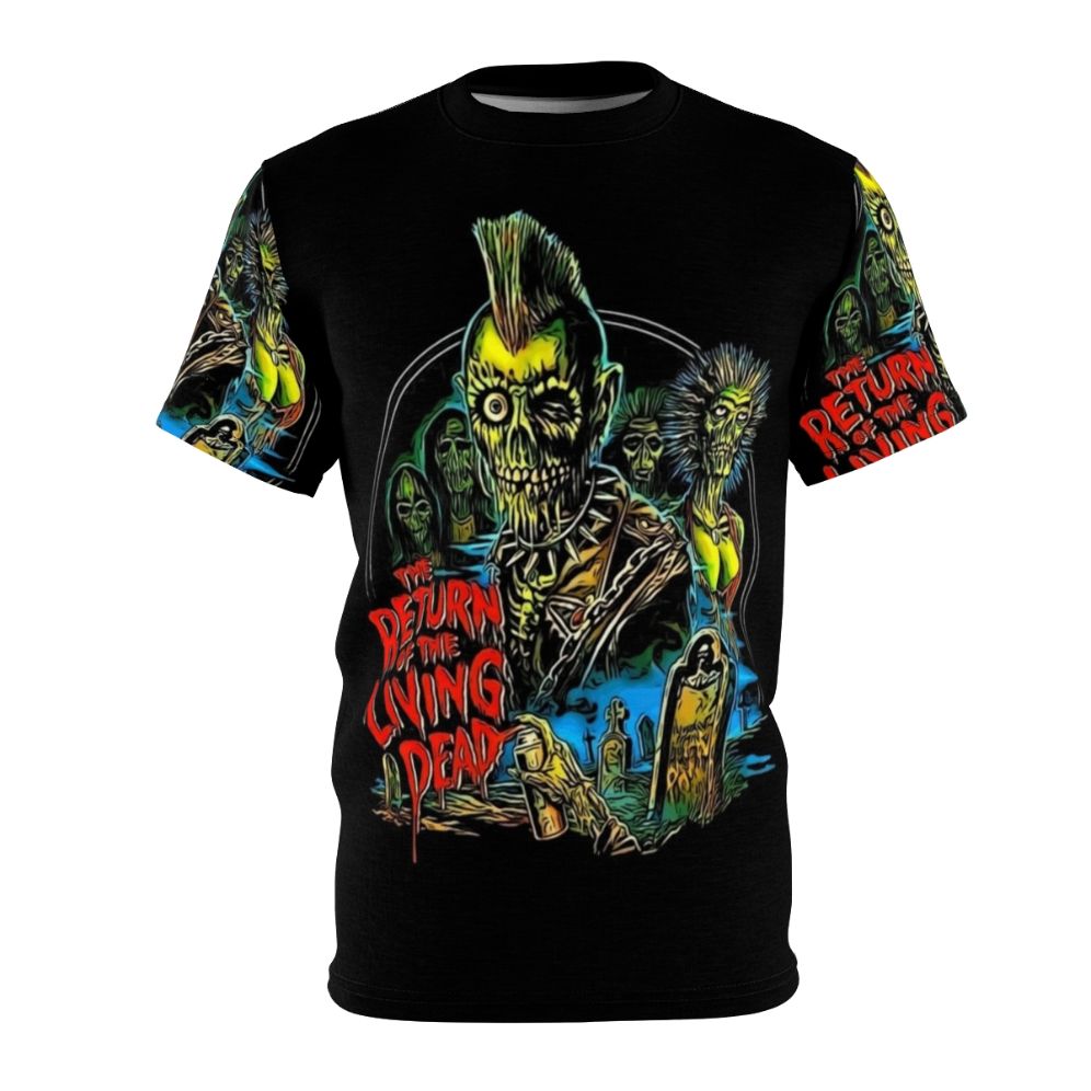 Retro-style t-shirt with Return of the Living Dead Tarman poster art design