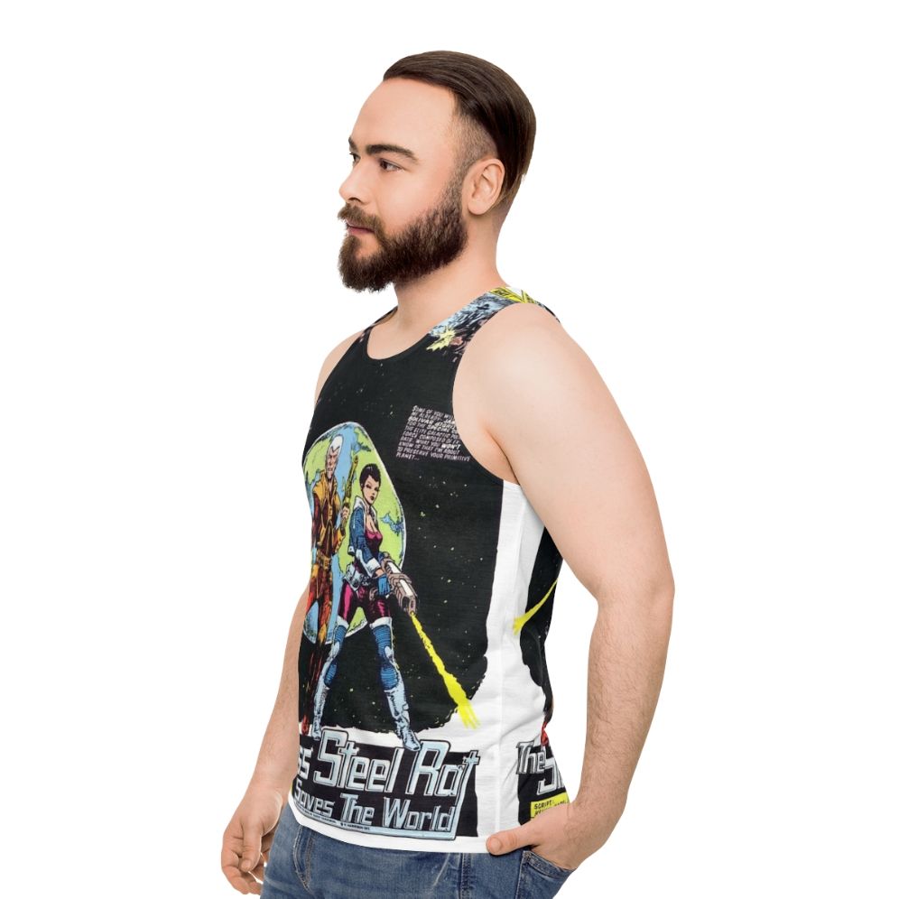 Stainless Steel Rat science fiction unisex tank top - men side