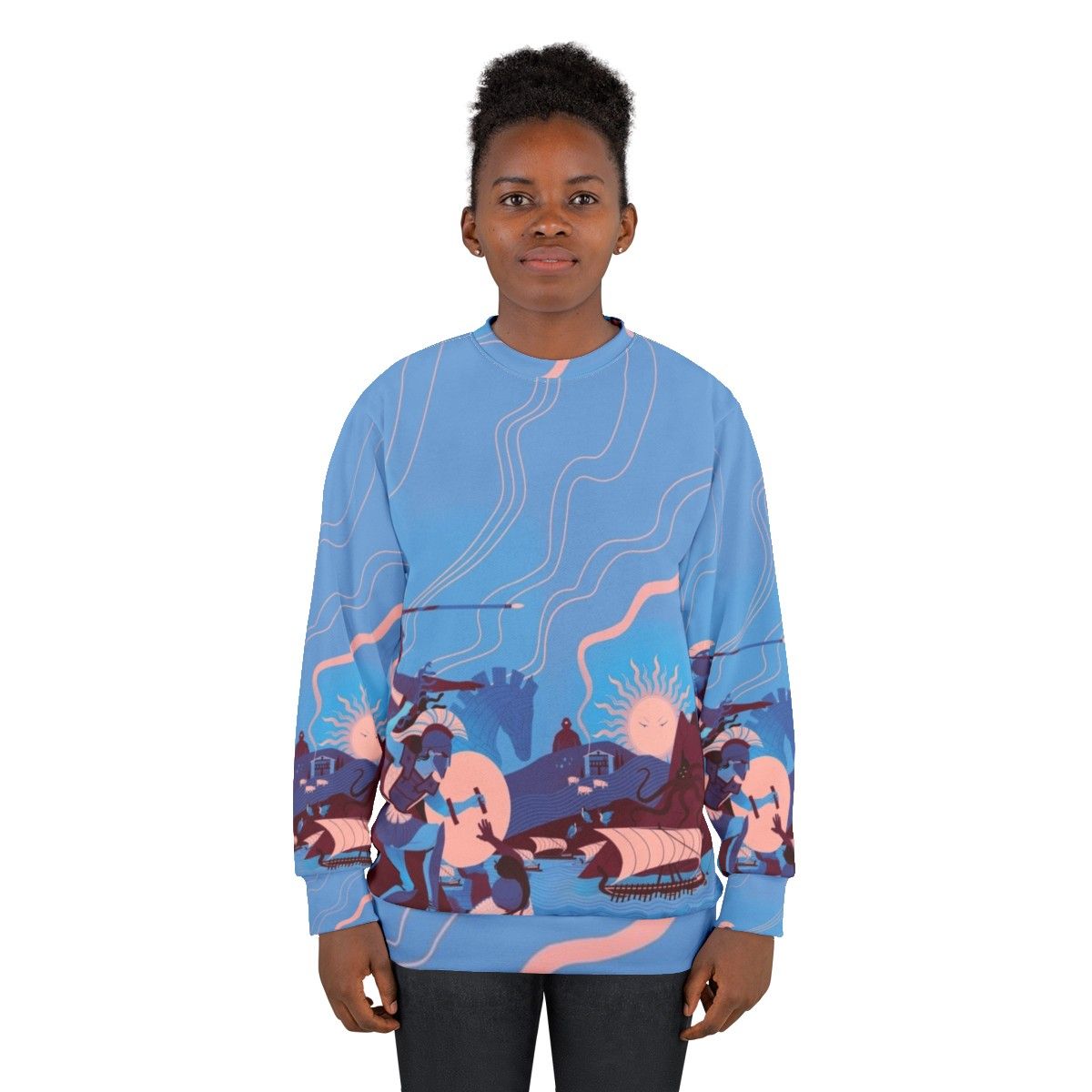 Homeric Landscape Winter Sweatshirt - women