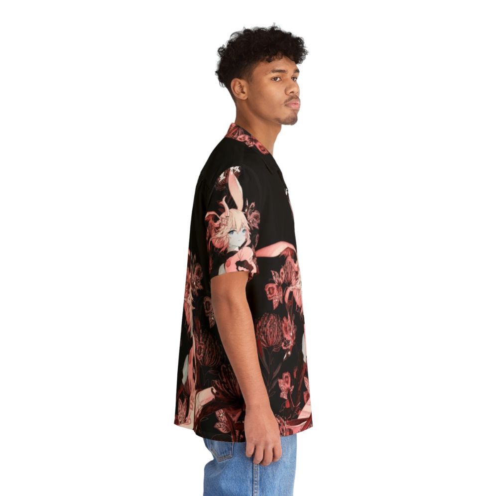 Fiery Higanbana and Fox Samurai Anime Hawaiian Shirt - People Pight