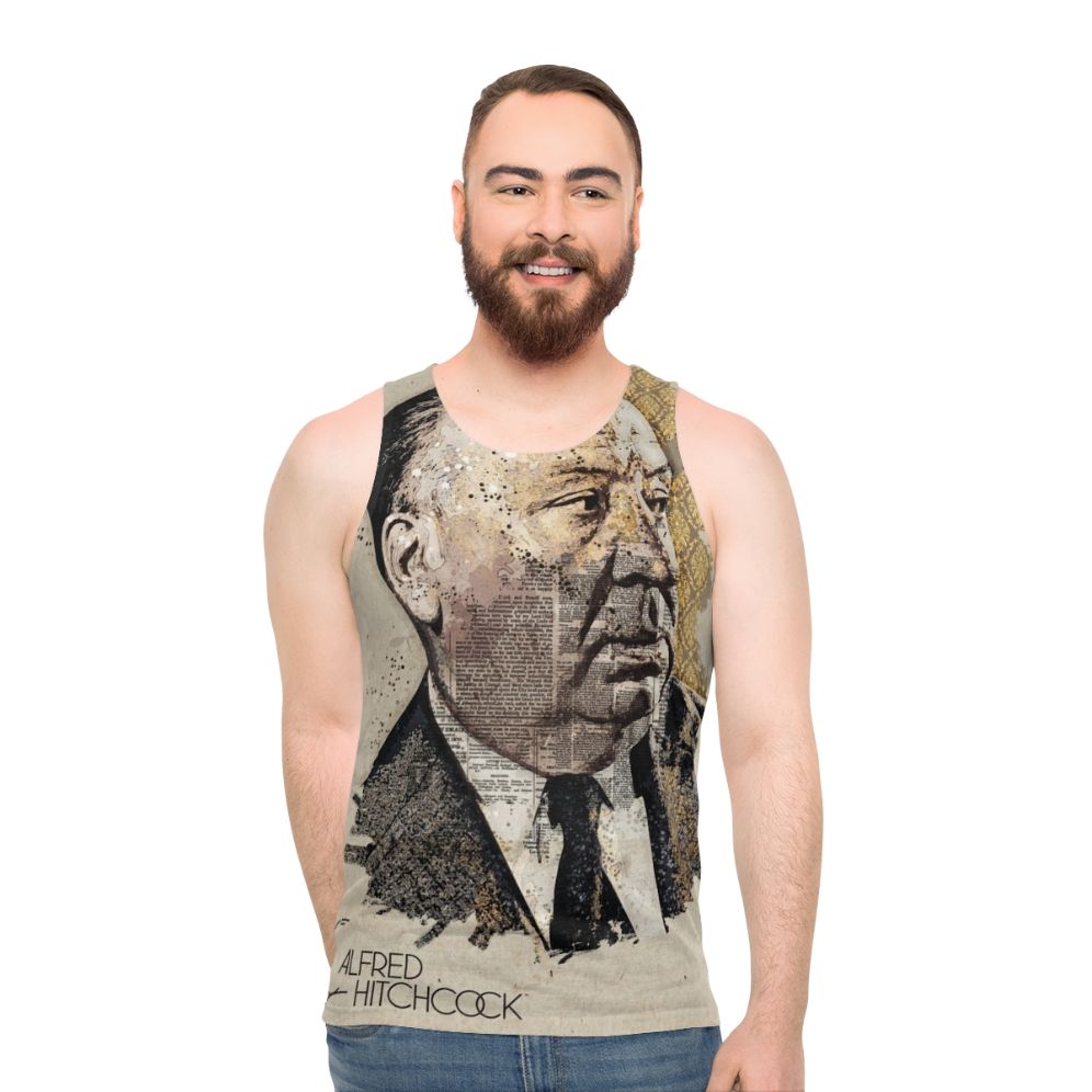 Alfred Hitchcock Movie Director Portrait Unisex Tank Top - men