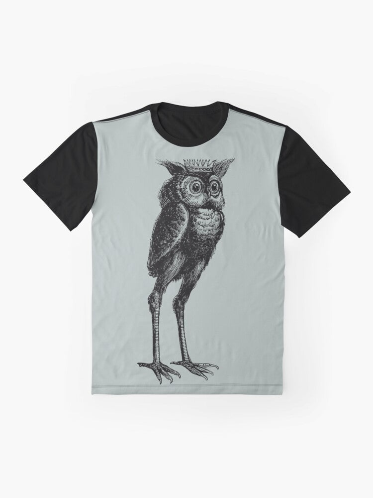 Stolas demon occult graphic t-shirt - Flat lay