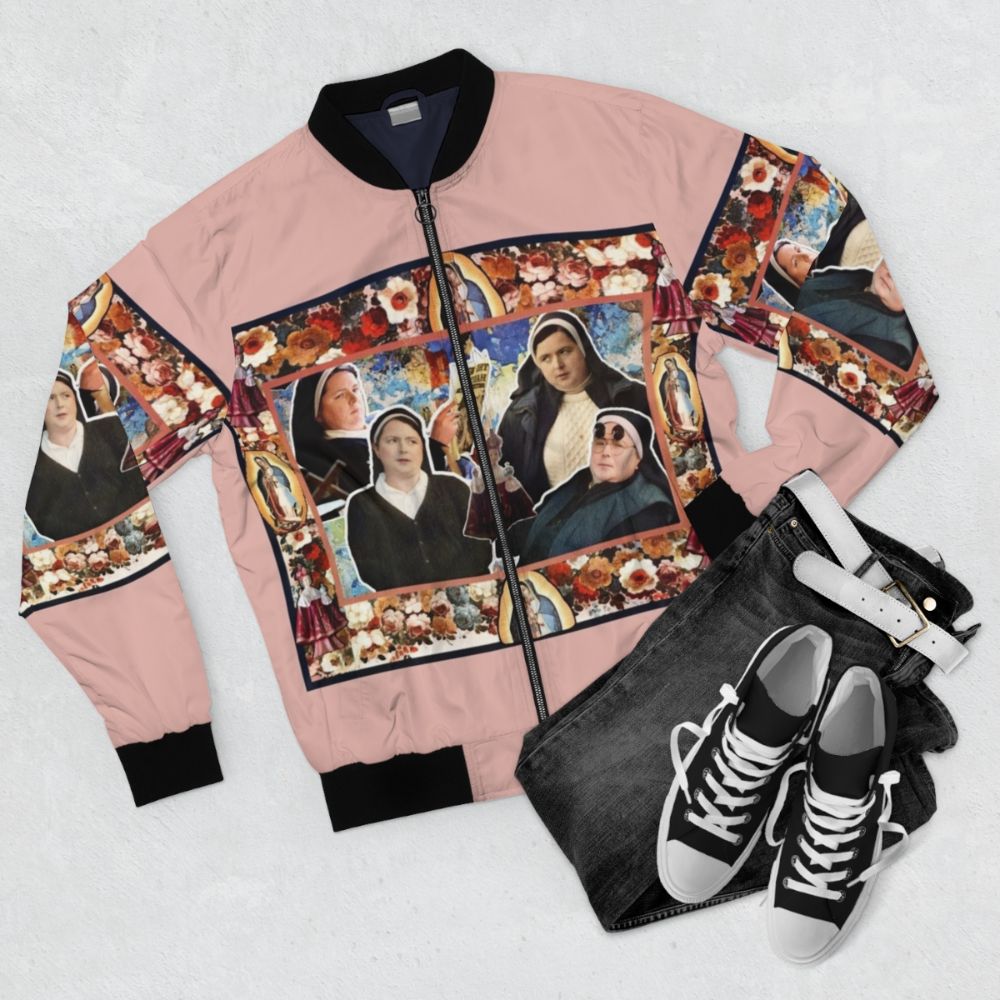 Sister Michaels Bomber Jacket - Iconic style from the hit TV show Derry Girls - Flat lay