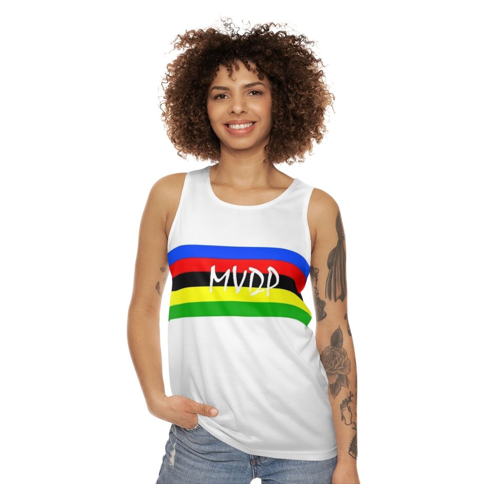 Mathieu Van Der Poel World Champion Unisex Cycling Tank Top - women