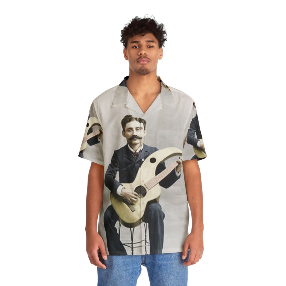 Vintage Harp Guitar Hawaiian Shirt - People Front