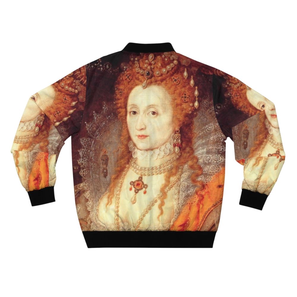 Elizabethan Portrait Bomber Jacket featuring a portrait of Queen Elizabeth I - Back