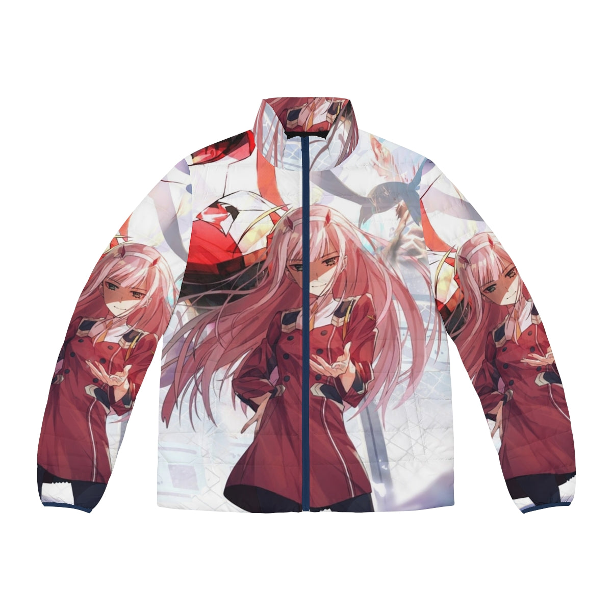 Darling In The Franxx Zero Two Oni Mecha Anime Puffer Jacket