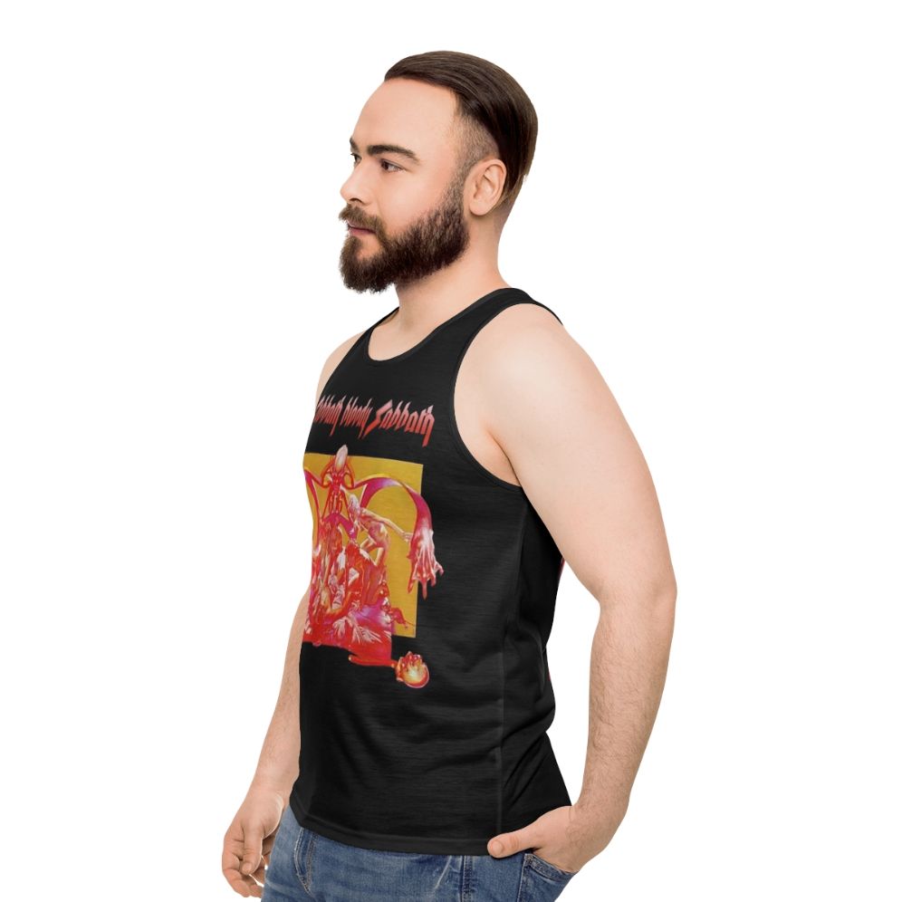 Black bloody unisex heavy metal tank top - men side