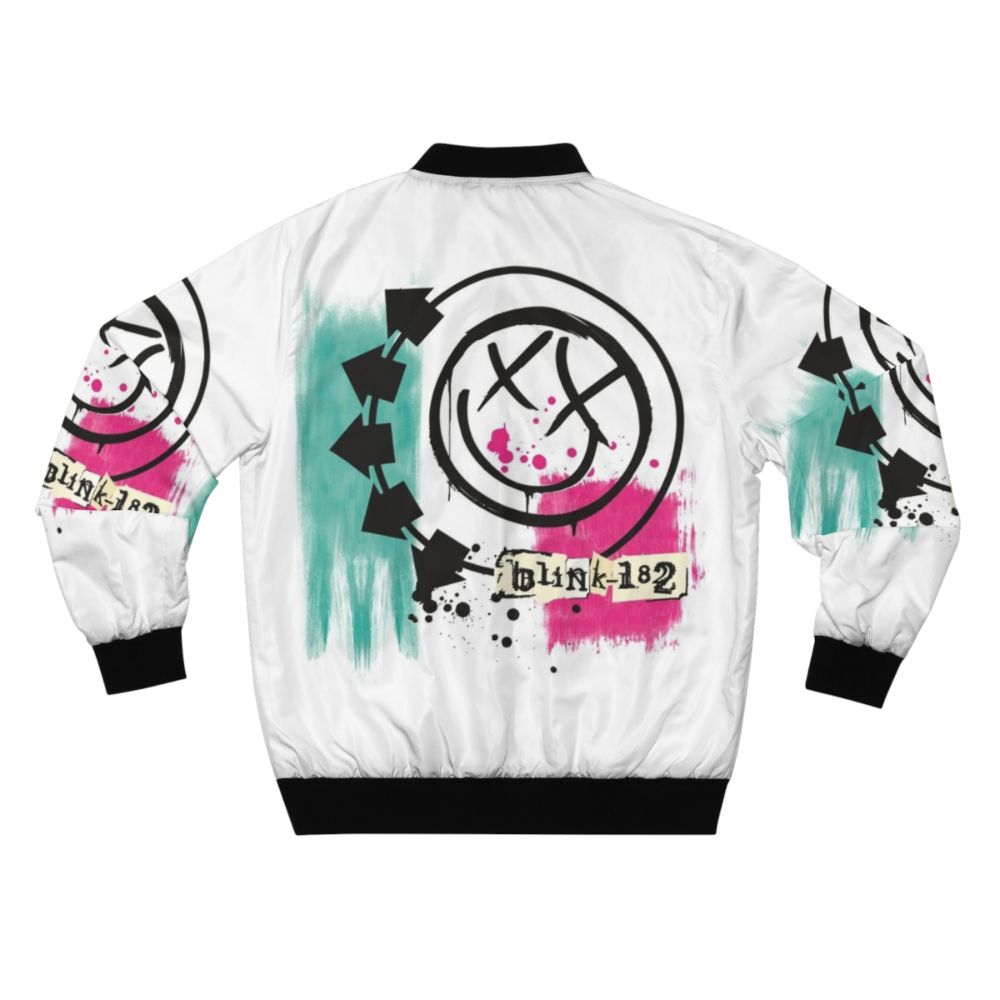 Blink-182 inspired bomber jacket featuring the band's logo and name - Back