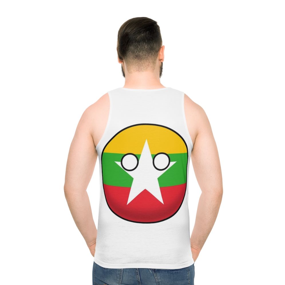 Myanmar Countryball Unisex Tank Top - men back