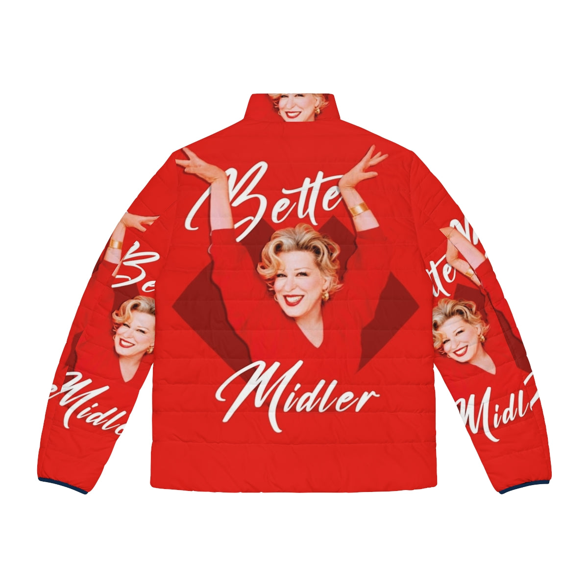 Bette Midler's Divine Miss M Puffer Jacket in a fashionable wind-resistant design - Back