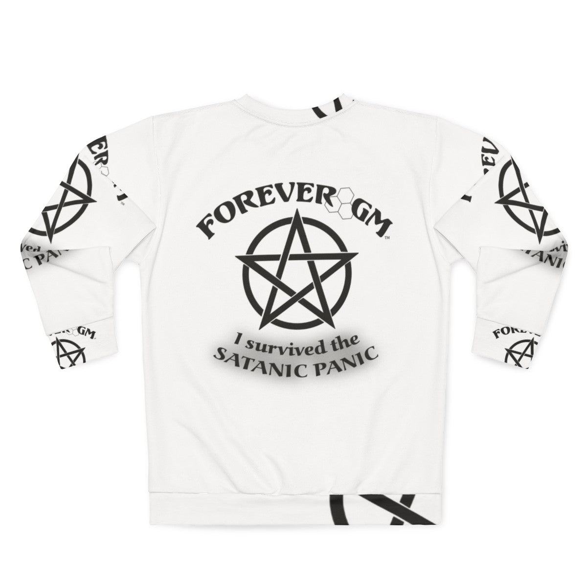 Satanic panic roleplaying sweatshirt - Back