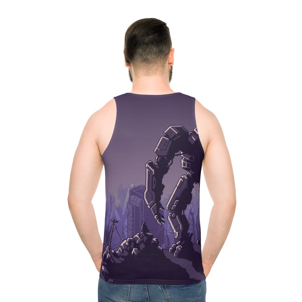 Mech Warrior Unisex Tank Top - men back