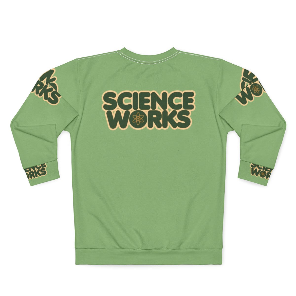 Science Works Sweatshirt, featuring a design for science enthusiasts and climate change awareness - Back