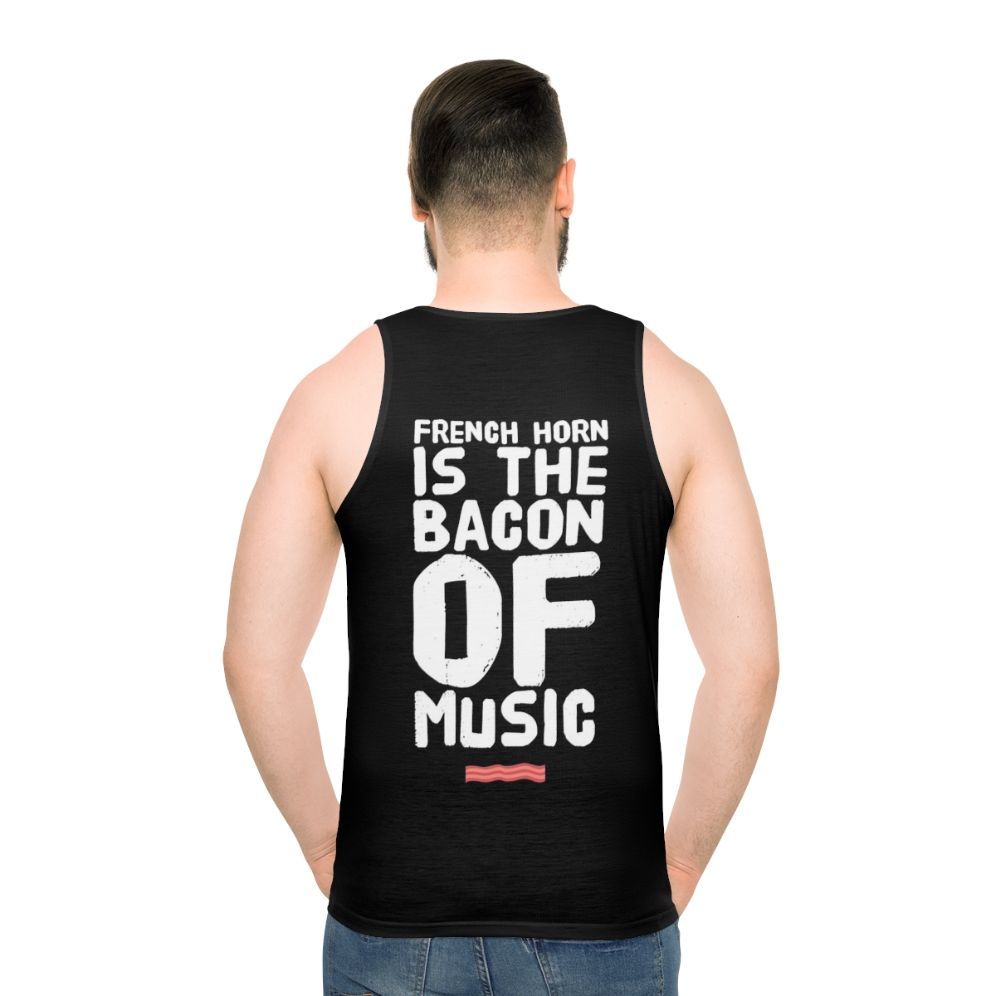 Funny French Horn Lover Unisex Tank Top - men back