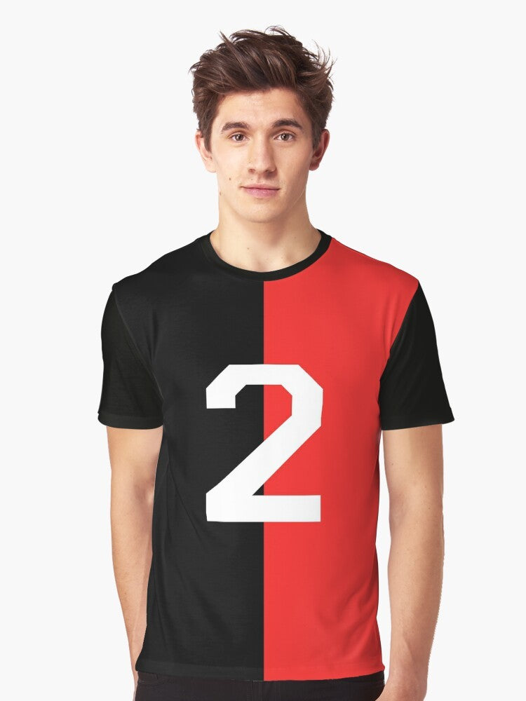 Marcelo Bielsa's Newell's Old Boys football jersey graphic design on a t-shirt - Men