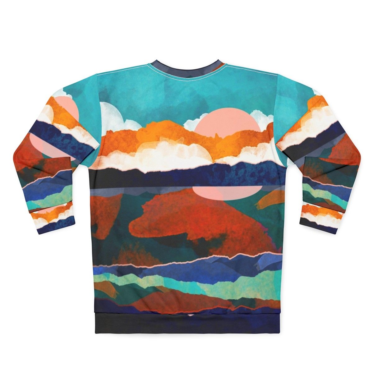 Fallscape Sweatshirt with nature inspired landscape design - Back