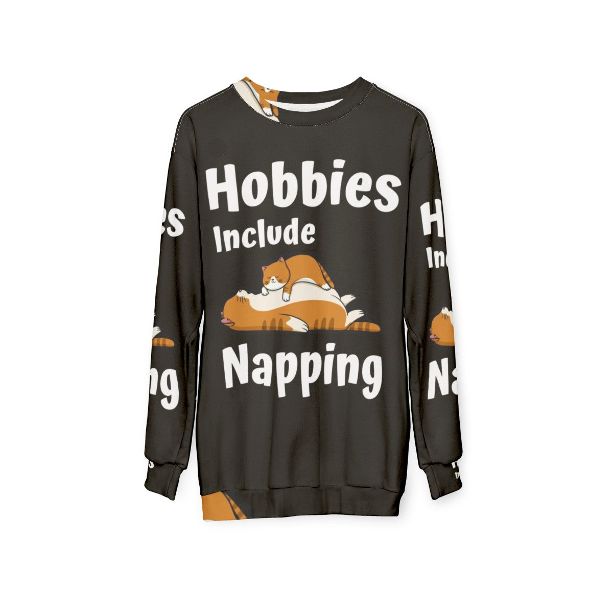 Hobbies Include Napping Graphic Sweatshirt - hanging