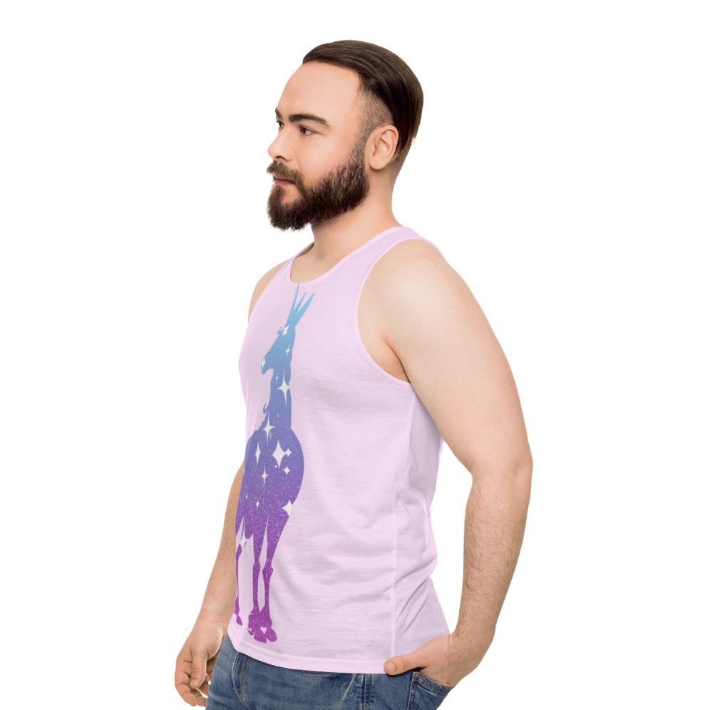 Dreamer Unicorn Silhouette Unisex Tank Top - men side