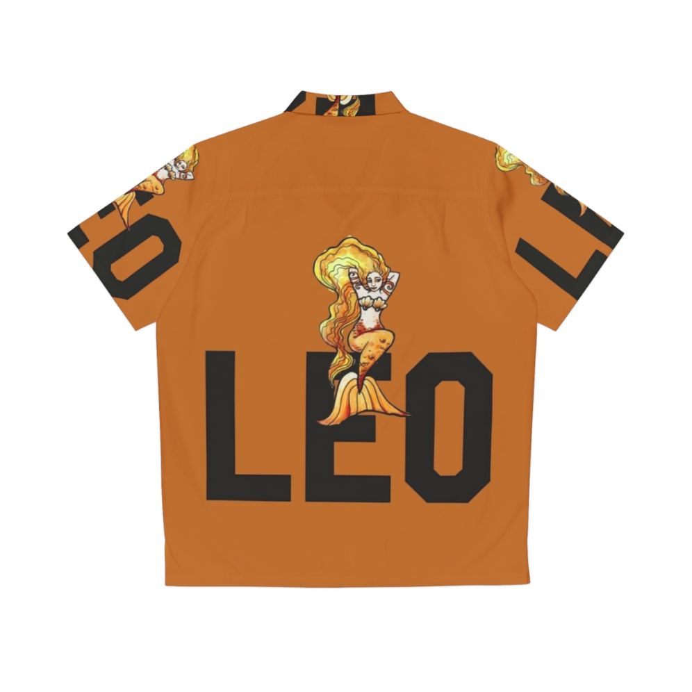 Leo Mermaid Hawaiian Shirt - Back