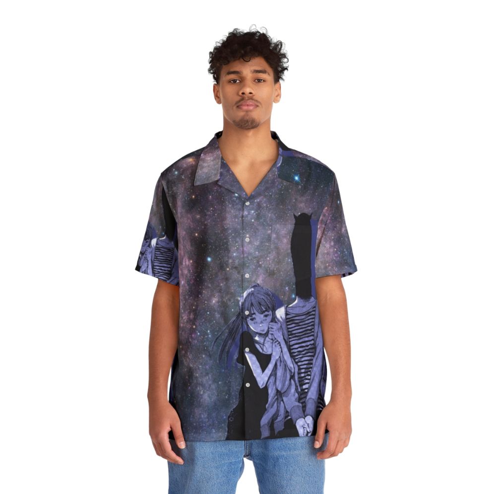 Starry Sky Hawaiian Shirt with Galaxy Pattern - People Front