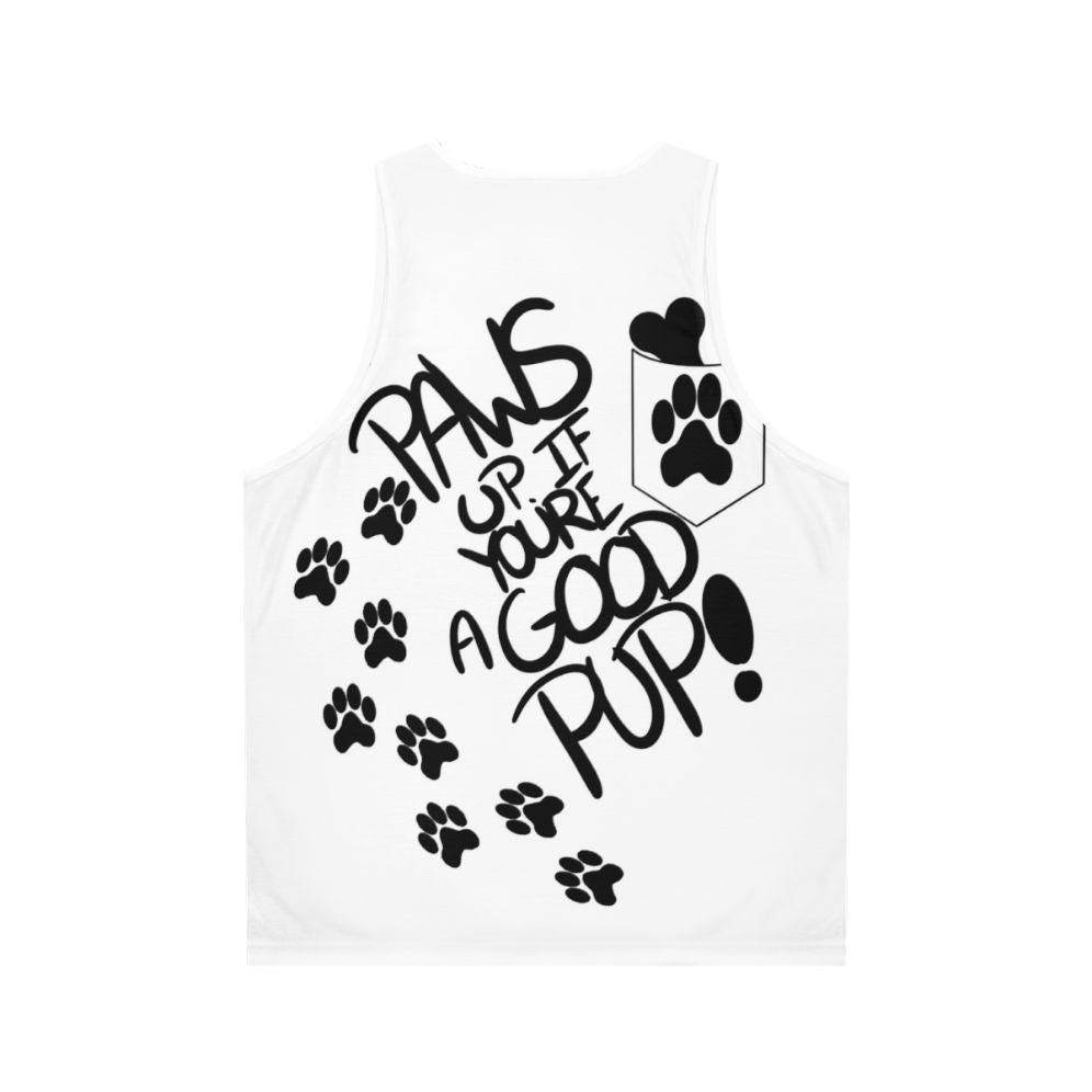 Paws Up Unisex Tank Top - Back