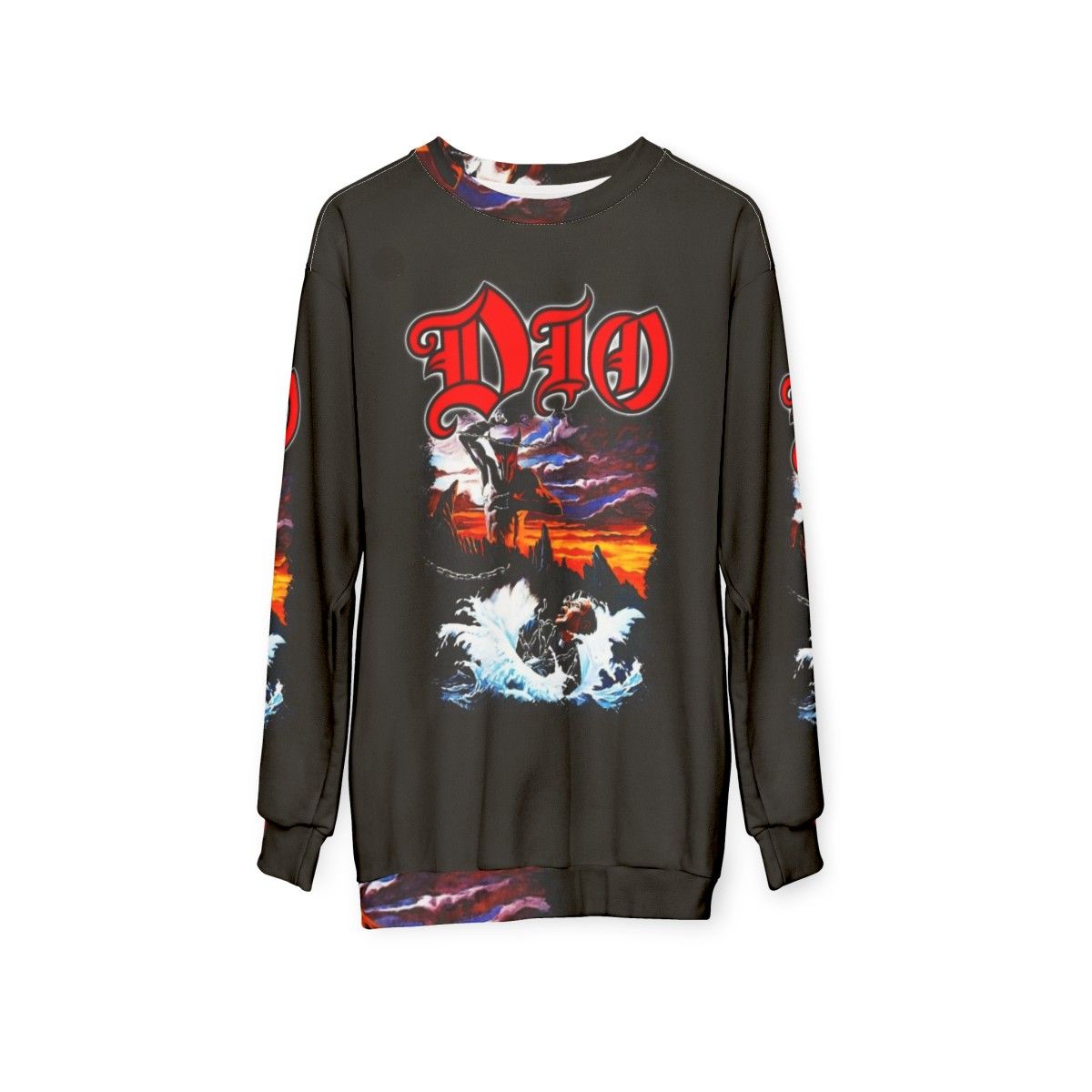 Heavy Metal Dio Rock Sweatshirt - hanging